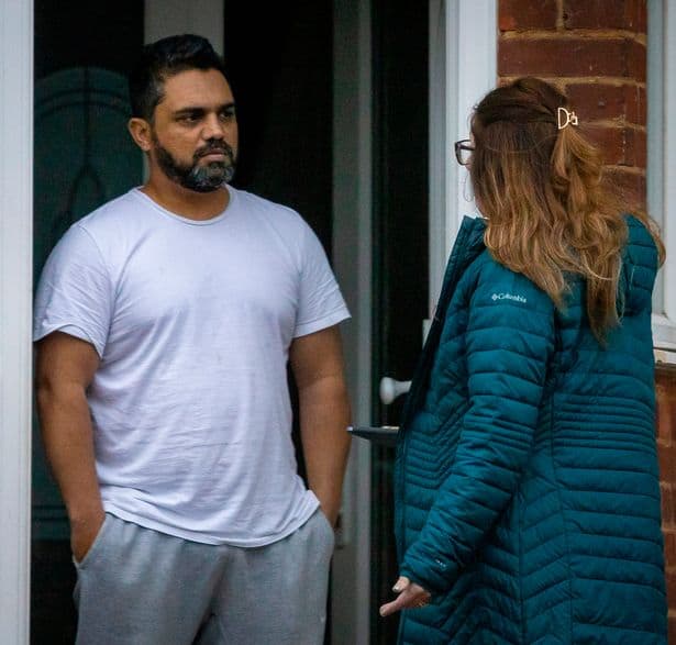 Nada Farhoud confronts serial trophy hunter Syed Rizwan at his home ( Image: Adam Gerrard / Daily Mirror)