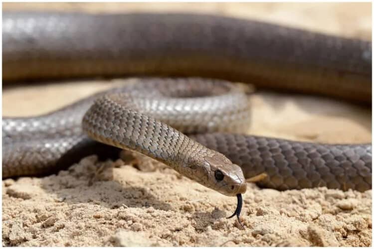 A stock image of an eastern brown snake. A man in Australia has died after he was bitten by a snake. GETTY