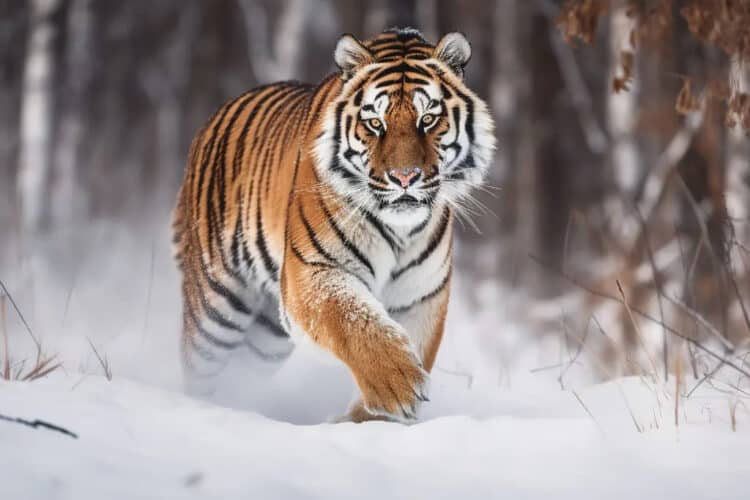 A Siberian tiger killed a 76-year-old man and his dog in Russia. abstract Art – stock.adobe.com